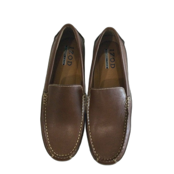 IZOD Men’s Burney Slip-On Loafer Shoe with Memory Foam. Size 10.5M Color Brown - Picture 1 of 9